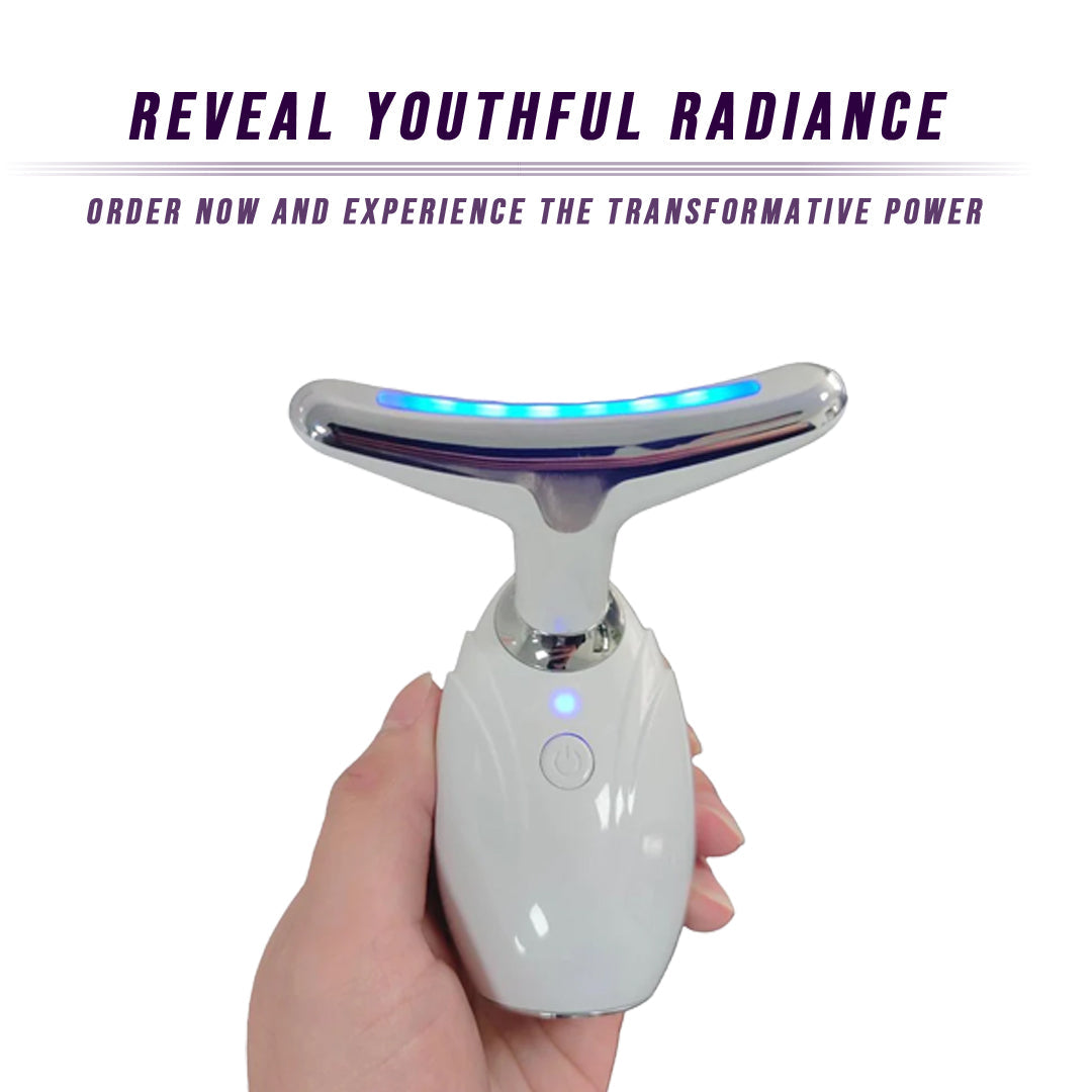 Neck & Face Lifting LED Therapy Device—Luxury Anti-Aging Skincare Tool