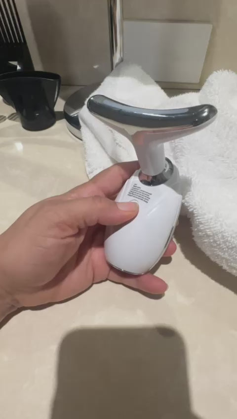 Neck & Face Lifting LED Therapy Device—Luxury Anti-Aging Skincare Tool