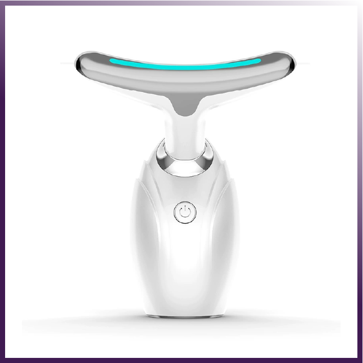 White LED therapy device for face and neck treatment