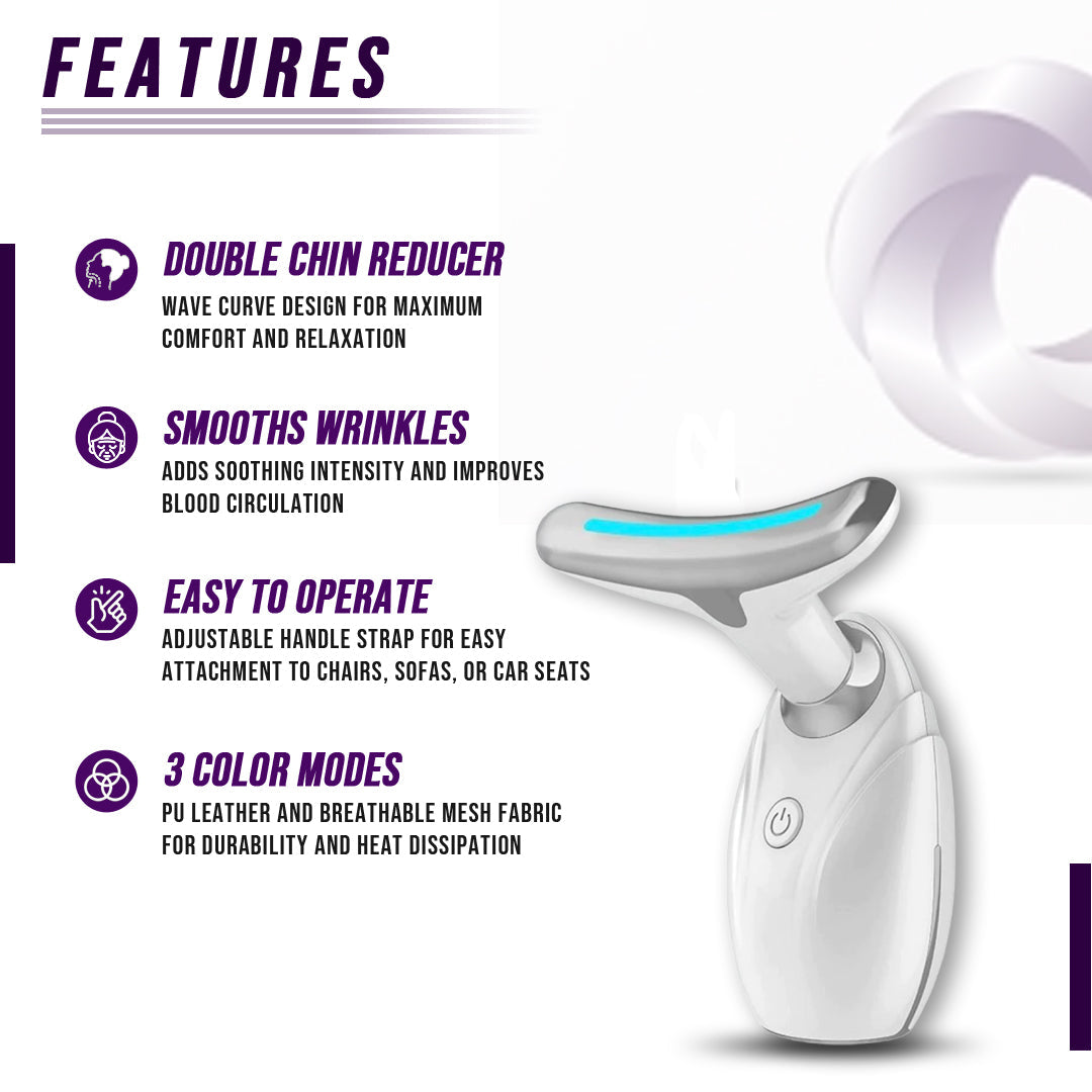 Neck & Face Lifting LED Therapy Device—Luxury Anti-Aging Skincare Tool